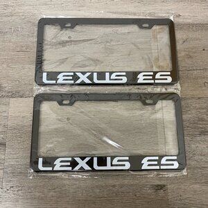 2 Pack For Lexus ES Black Finish Stainless Steel Metal License Plate Frame
